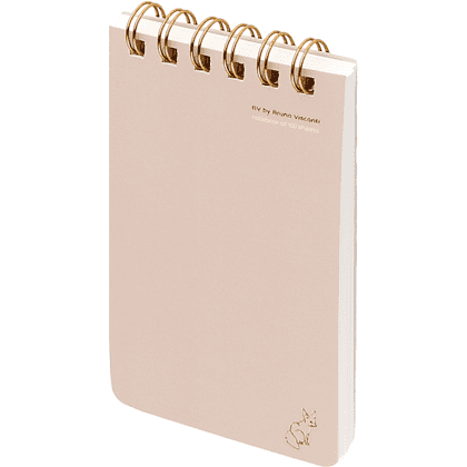 Блокнот "Total Beige", В6, 100 листов, линейка, спираль сверху, бежевый