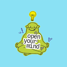 Пластиковая бутылка "Open your mind", синий