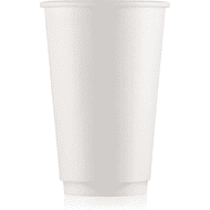 Стакан картонный Ecocups, 20 шт, 400 мл, 2 слоя, белый