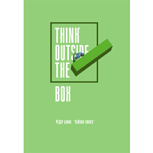 Блокнот "Think outside the box", Бажин, А6, 80 листов, нелинованный, светло-зеленый