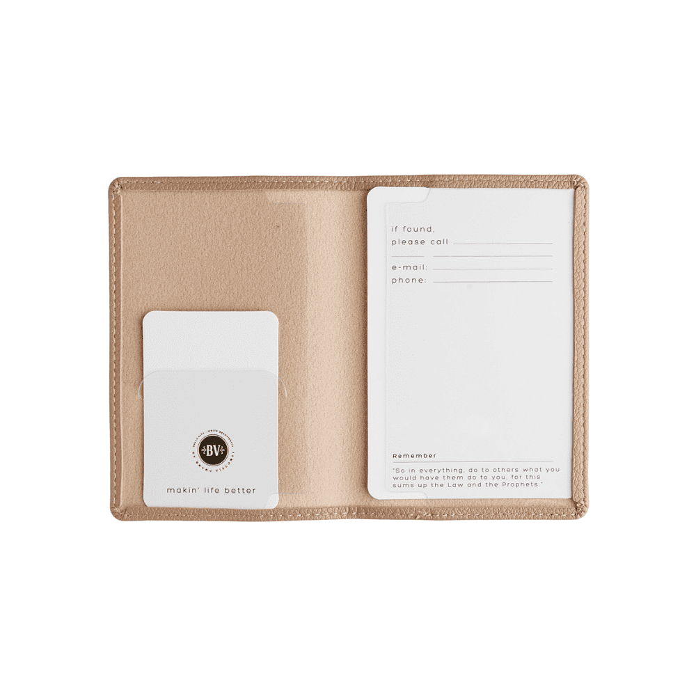 Обложка для паспорта "Бежевая", кожзам - 4