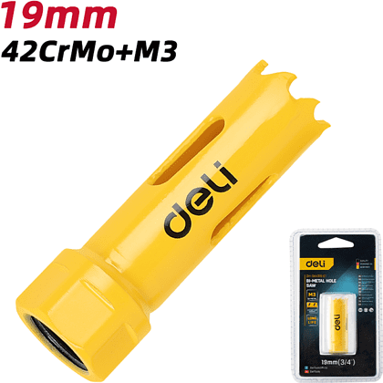 Коронка биметаллическая Deli YS EDH-SKK019-E1, 19 х 38 мм, М14 - 2 Коронка биметаллическая Deli YS EDH-SKK019-E1, 19 х 38 мм, М14 - 2