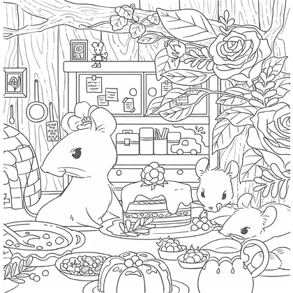 Раскраска "Увлекательные истории лесных зверят. Раскрашиваем приключения очаровательных пушистиков", Нацуки - 4