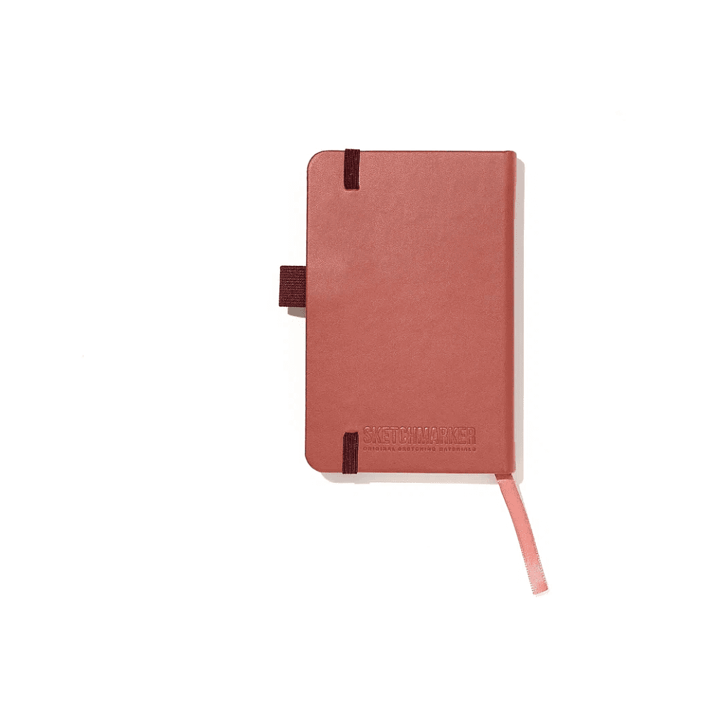 Скетчбук "Sketchmarker", 9х14 см, 140 г/м2, 80 листов, красный винтаж - 4