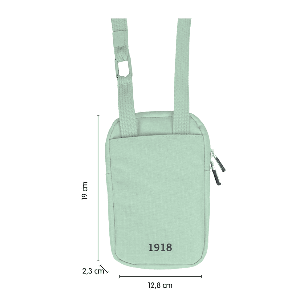 Сумка через плечо "430 SINCE 1918", 19х12.8х2.3 см, зеленый - 2