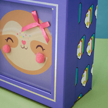 Коробка подарочная "Cute sloth", 15х15х6.5 см