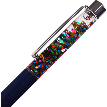 Ручка шариковая "Black sand", 1.0 мм, черный, стерж. синий - 5