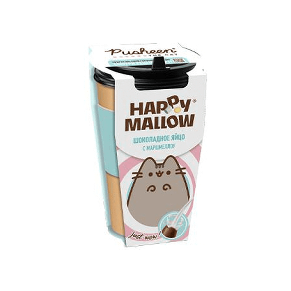 Яйцо шоколадное "PUSHEEN Happy Mallow", 70 г, с маршмеллоу