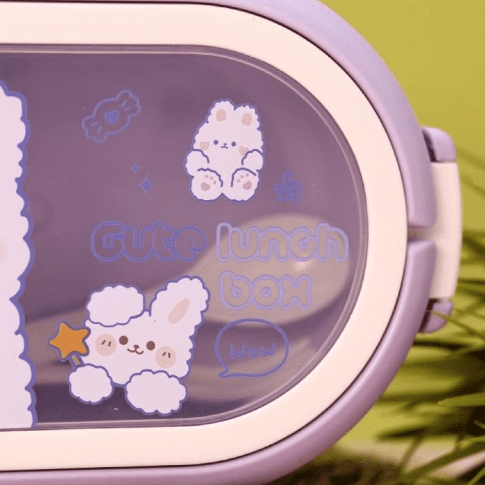 Контейнер д/еды "Cute bunny", фиолетовый - 5