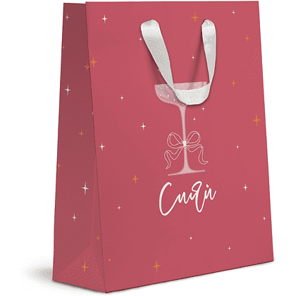 Пакет бумажный подарочный "Cherry Lady", 25.5х31.5х11 см, ассорти - 3