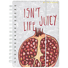 Блокнот "Cute Journal mini. Juicy Life. Гранат", A6, 80 листов, клетка, белый