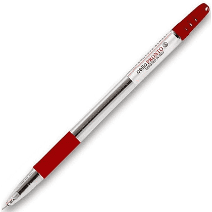 Ручка шариковая "Pronto", 0.5 мм, прозрачный, стерж. красный - 3