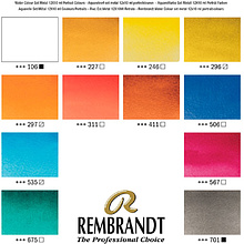 Набор красок акварельных портретных "Rembrandt", 12 цветов, 10 мл, тубы