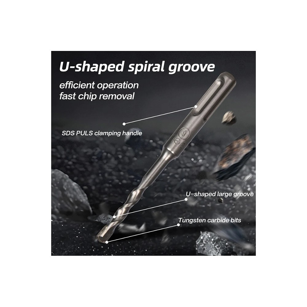 Бур по бетону Deli YS EDH-Y06110, 6x110 мм, SDS-PLUS - 3 Бур по бетону Deli YS EDH-Y06110, 6x110 мм, SDS-PLUS - 3