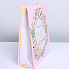 Пакет бумажный подарочный "Весна", 26x30x9 см, розовый - 2
