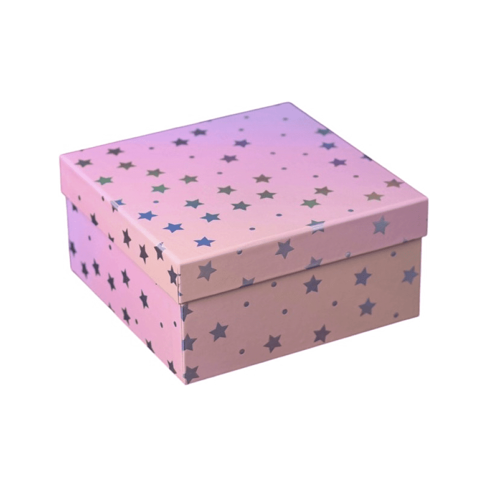 Коробка подарочная "Starry sky pink", 17х17х8 см, картон