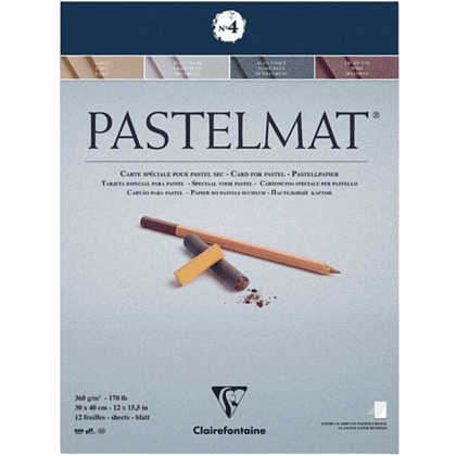 Блок бумаги "Pastelmat", 30x40 см, 360 г/м2, 12 листов, 4 цвета