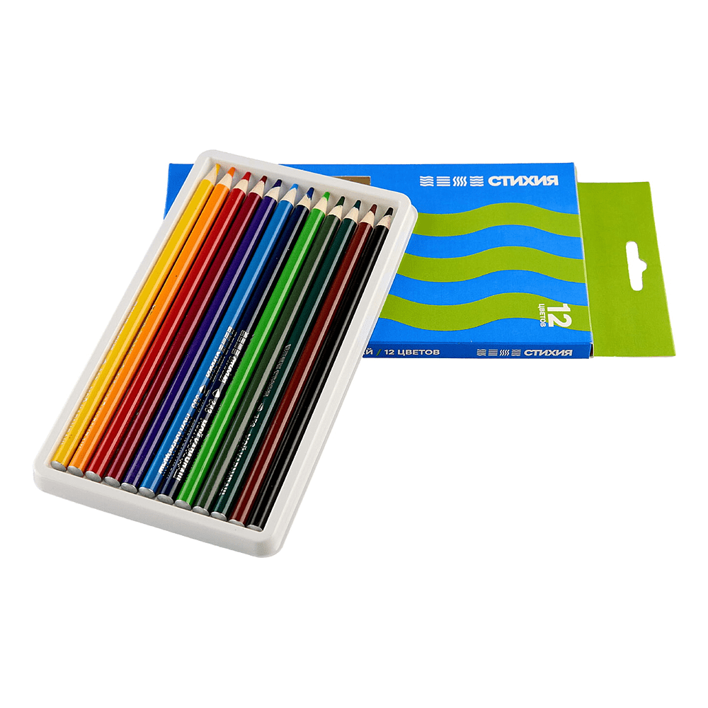 Набор акварельных карандашей "Стихия", 12 цветов - 5