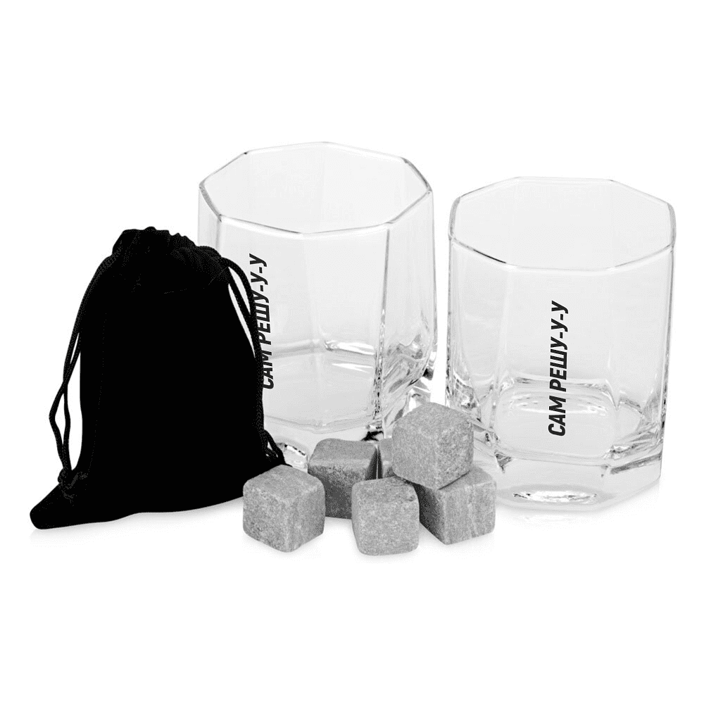 Набор для виски "Сам решу-у-у", прозрачный, серый