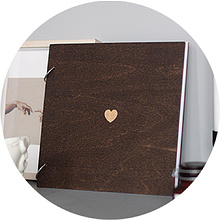 Альбом для фото "Wood Wedding" на 264 фото, 25x25 см, коричневый