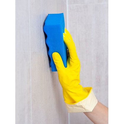 Губка хозяйственная для уборки помещений HQ Profiline, 14х6,3х4,5 см, 1 шт/упак, синий - 16