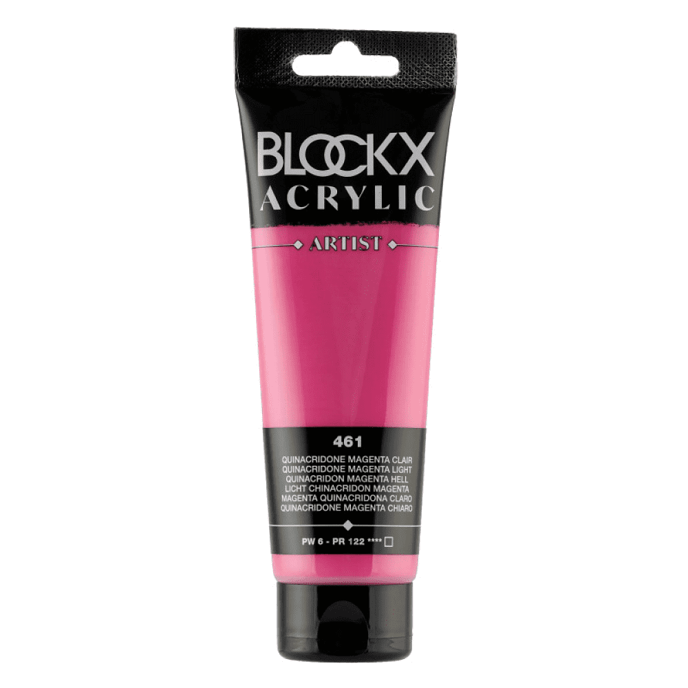 Краски акриловые "Blockx", 461 хинакридон маджента светлая, 120 мл