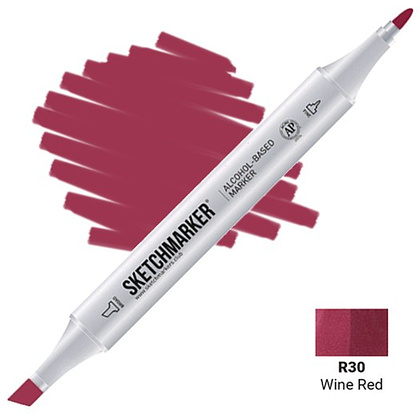 Маркер художественный "Brushmarker", двухсторонний, R30 красное вино