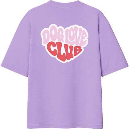 Футболка унисекс "Чихуахуа. Dog love club", XS-S, хлопок, оверсайз, лавандовый - 2