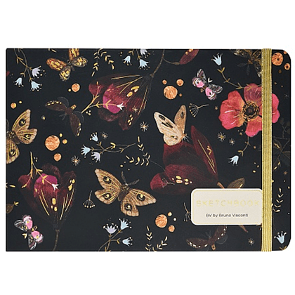 Скетчбук "Fauna. Бабочки. Южная ночь", 14.6х21.3 см, 100 г/м2, 100 листов, черный - 2