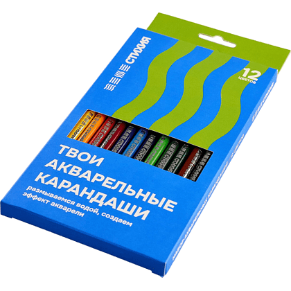 Набор акварельных карандашей "Стихия", 12 цветов - 4