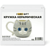 Кружка керамическая "Голубоглазый кот", 410 мл, серая - 2