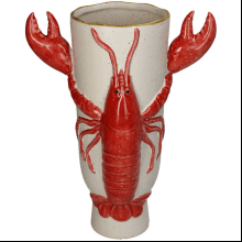 Ваза керамическая "Lobster", 22х16х32 см, красный