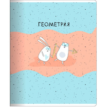 Тетрадь предметная  "Bunny Геометрия", А5, 48 листов, клетка, разноцветный