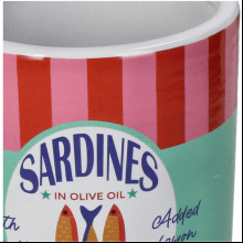 Кашпо "Sardines", фаянс, разноцветный