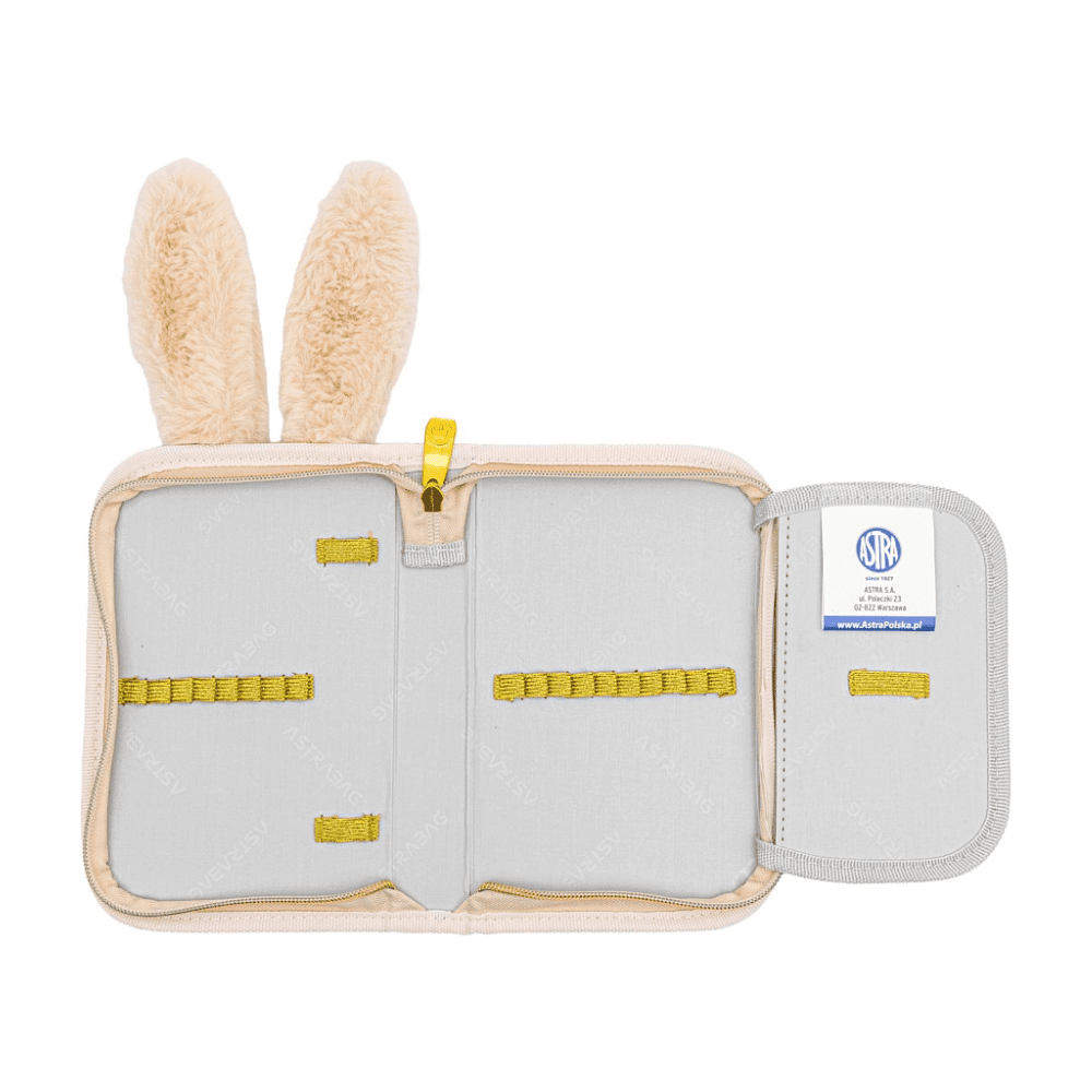 Пенал-книжка "Fluffy Bunny", 1 отделение, бежевый - 5