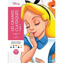 Раскраска по номерам на французском языке "Coloriages mystères Disney - Les Grands classiques. Tome 3" 