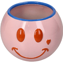 Кашпо "Smiley", полистоун, розовый