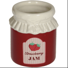 Кашпо керамическое "Strawberry Jam", 8.5х8.5х9.7 см, красный