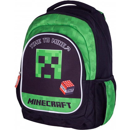 Рюкзак детский Astra "Minecraft time to mine", черный, зеленый - 7