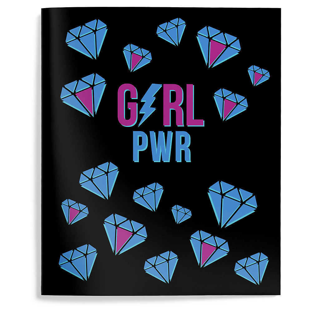Тетрадь "Girl Power", А5, 48 листов, клетка, ассорти - 3