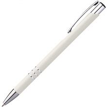 Ручка шариковая автоматическая "New Jersey", 0.7 мм, белый, серебристый, стерж. синий