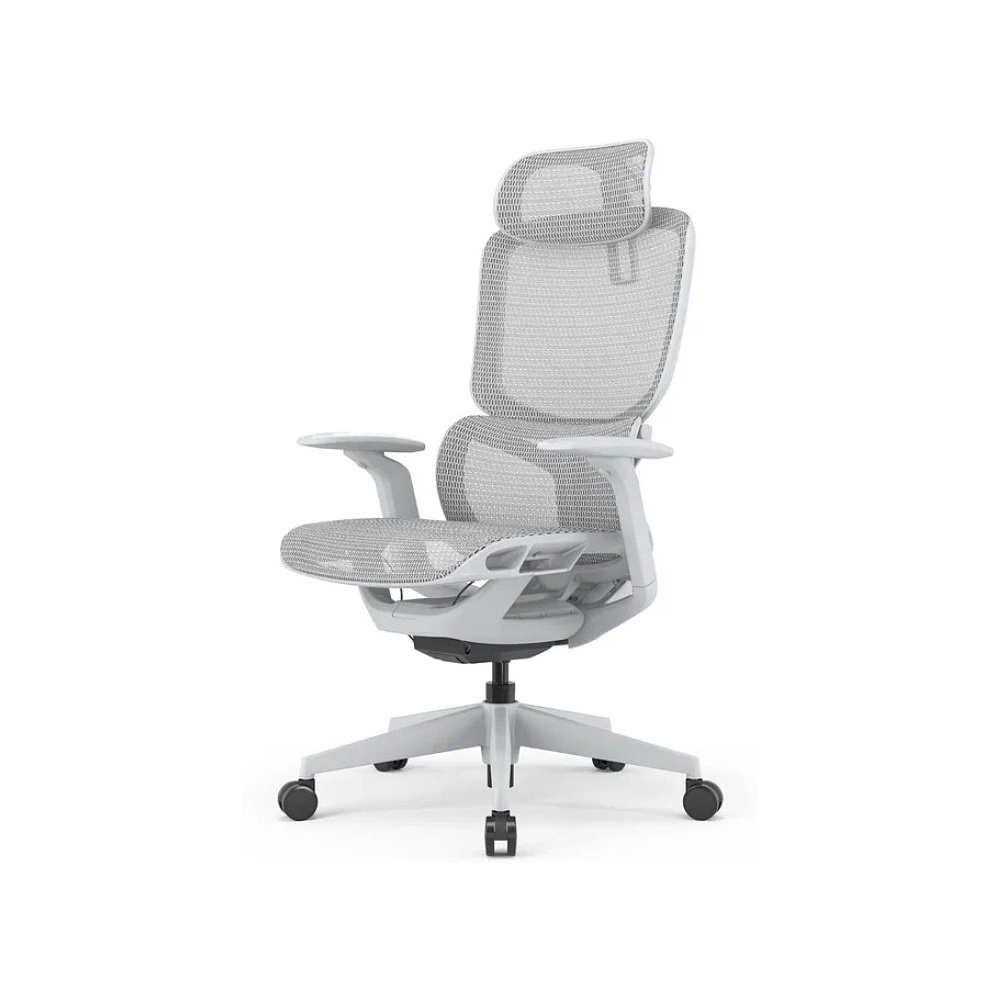 Кресло компьютерное SitZone E-JX-002А, сетка, пластик, белый - 7