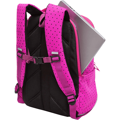 Рюкзак школьный "Greezly", с карманом для ноутбука, черный, розовый - 4