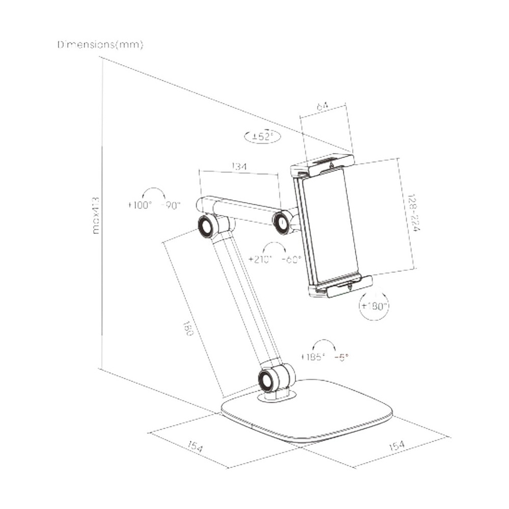 Крепление для планшета (смартфона) Tablet Stand, белый матовый - 10 Крепление для планшета (смартфона) Tablet Stand, белый матовый - 10