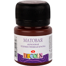 Краска акриловая матовая "Декола", 419 коричневая, 20 мл., банка