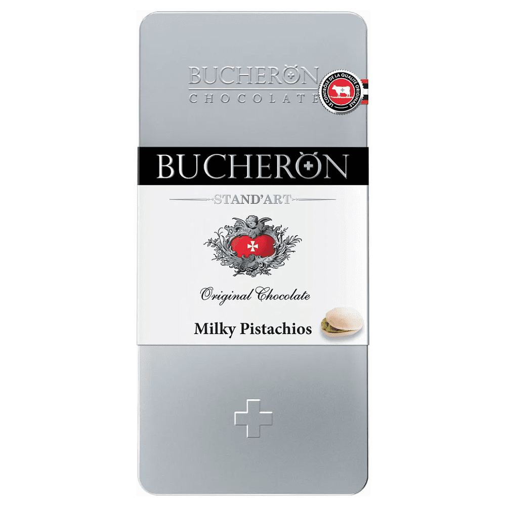 Шоколад молочный "Bucheron", 100 гр., с фисташками