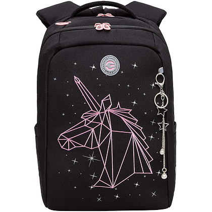 Рюкзак школьный "Unicorn" с карманом для ноутбука, черный