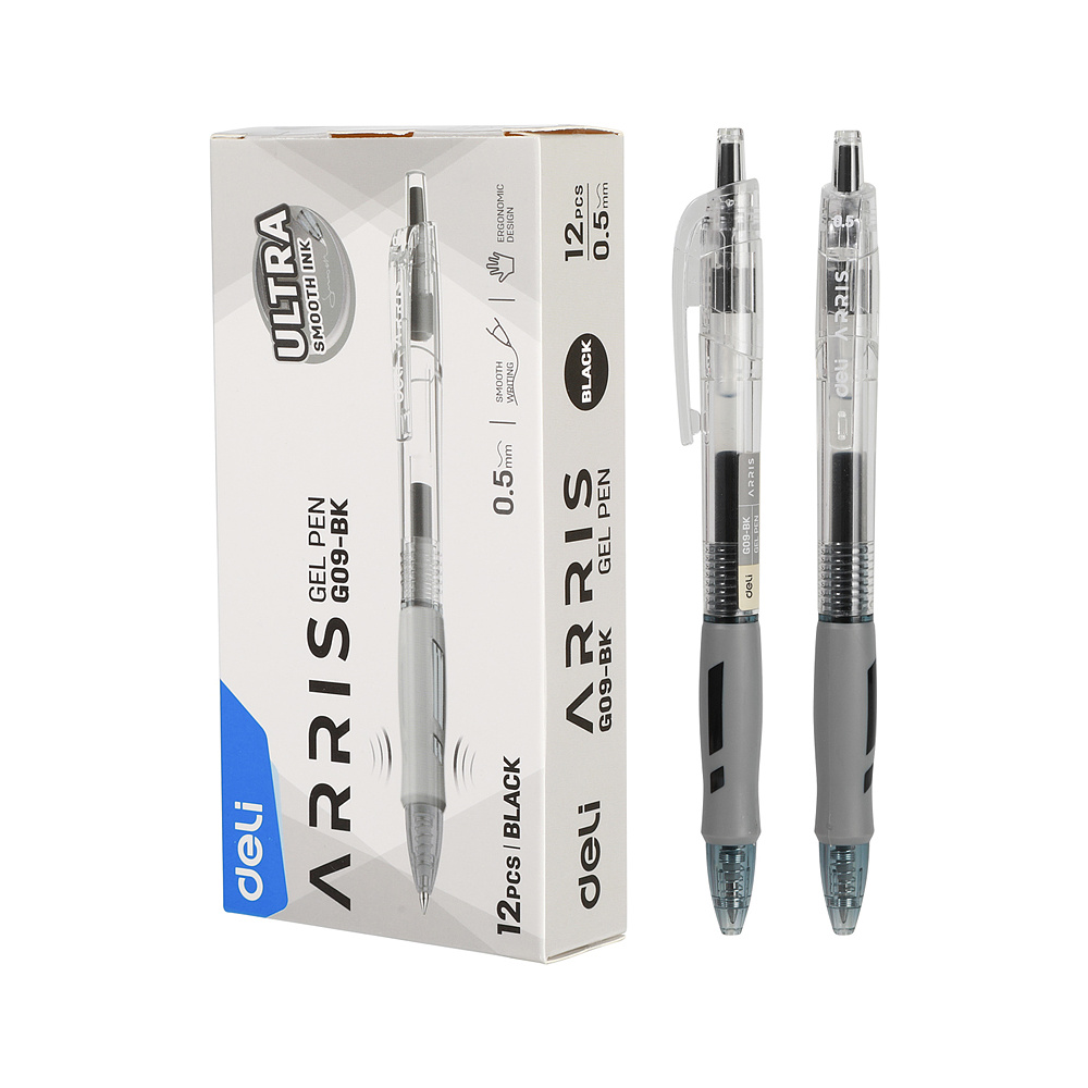 Ручка роллер "Arris", 0.5 мм, прозрачный, стерж. черный - 3