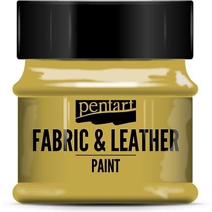 Краска для текстиля "Pentart Fabric & Leather paint", 50 мл, золото