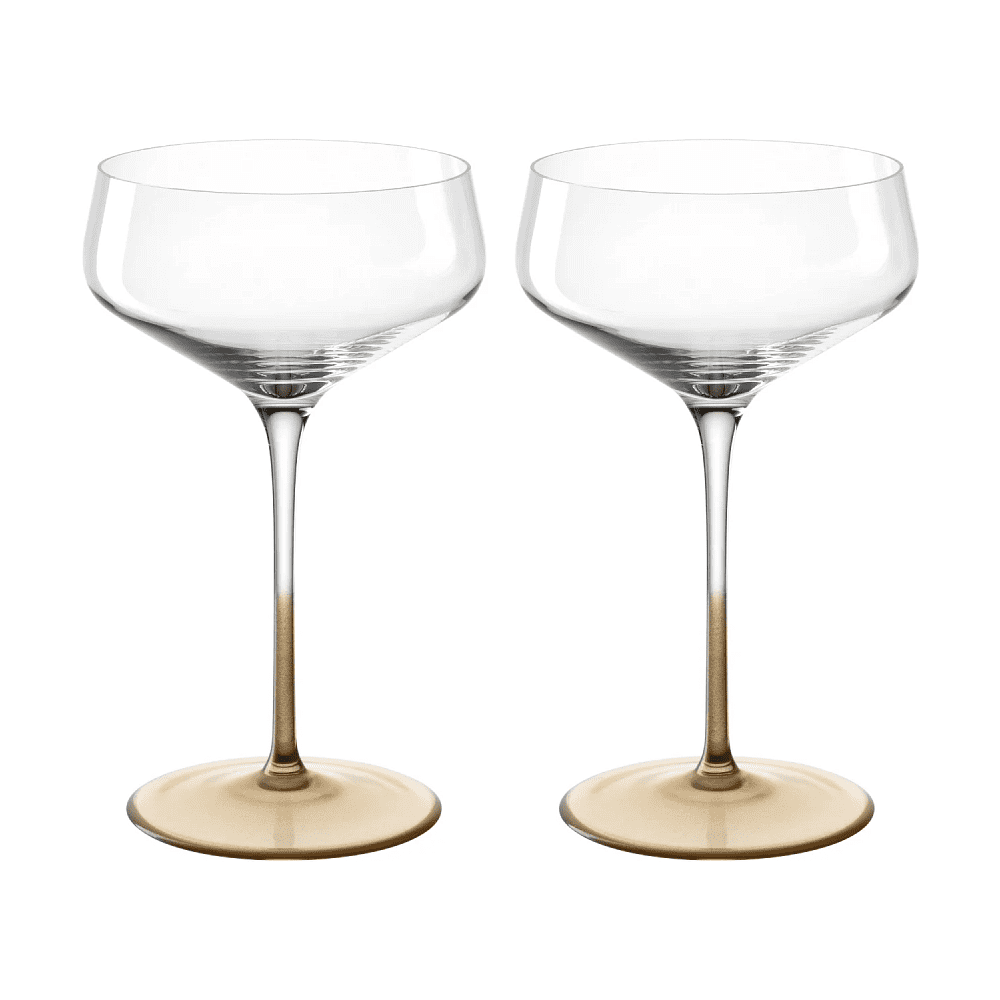 Бокал стеклянный для шампанского "Gold", 350 мл, прозрачный, золото